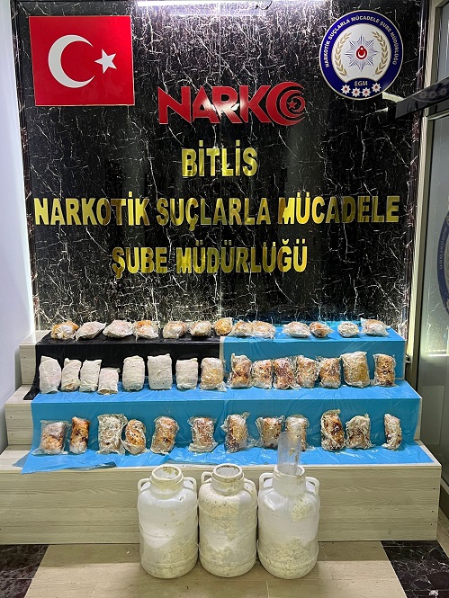 Bitlis ve Erzurum Narkotik Birimlerinin Yapmış Olduğu Ortak Operasyonda 9 Kilo 317 Gram Esrar Maddesi Ele Geçirildi